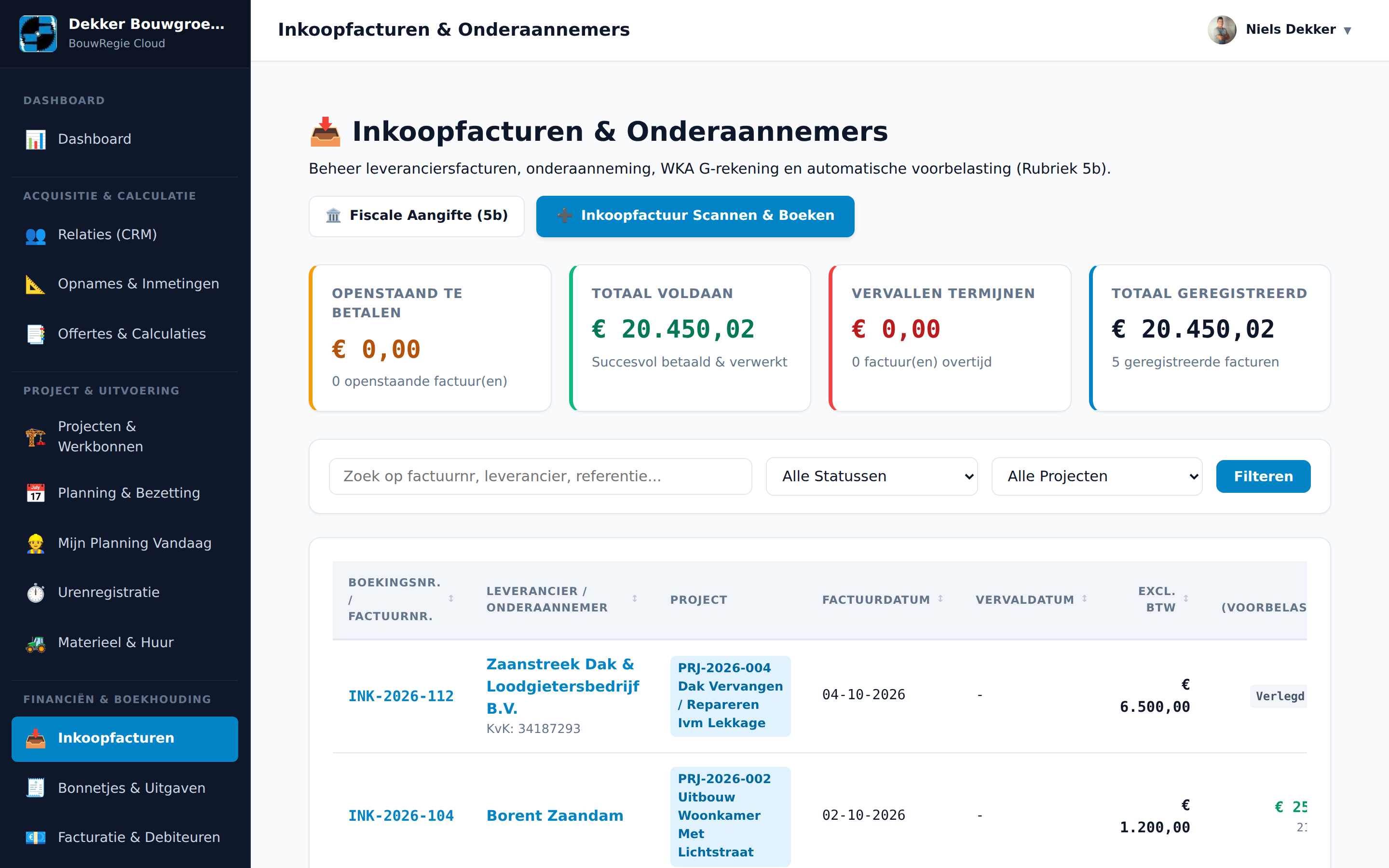 Inkoopfacturen & WKA