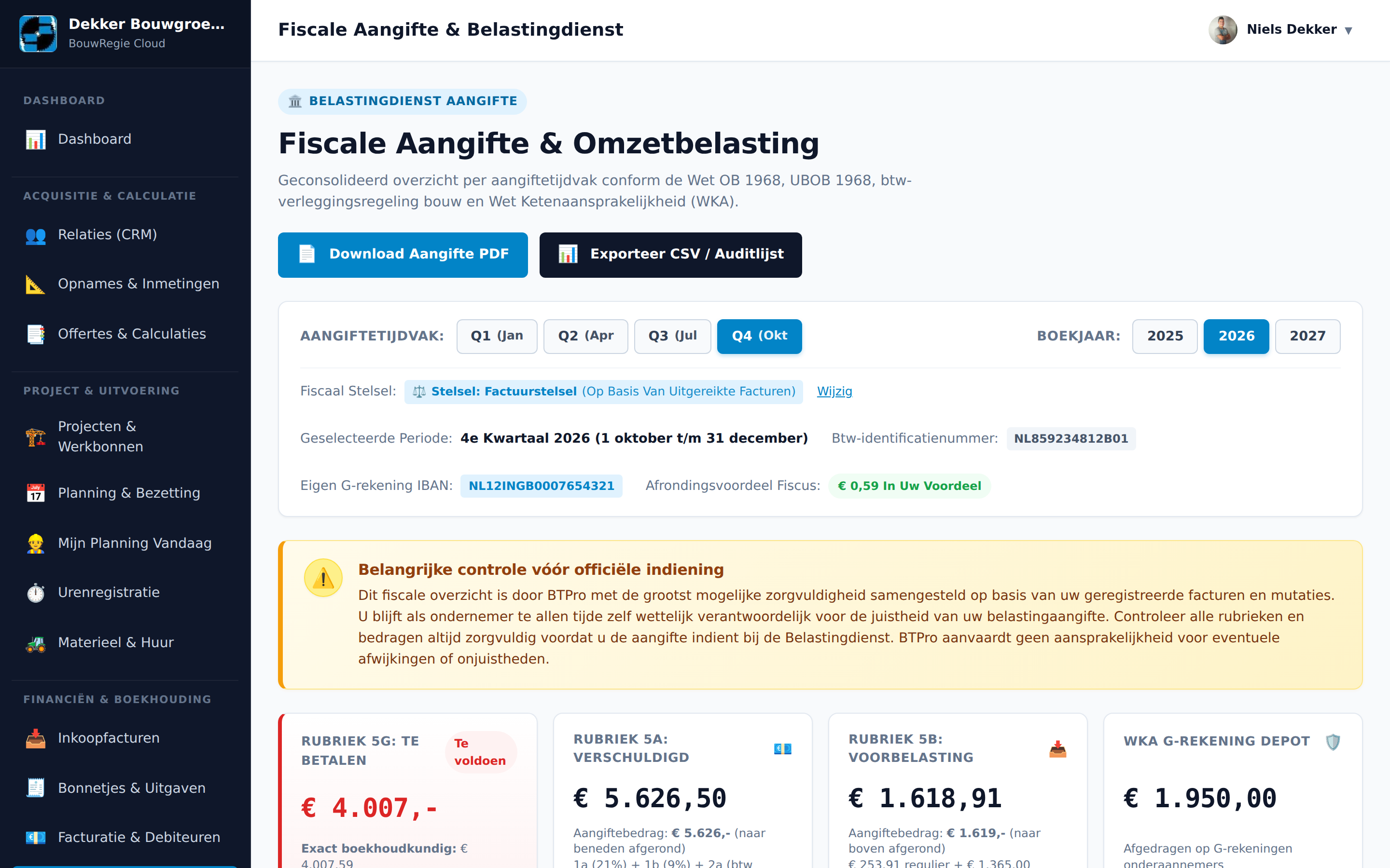 Fiscale Aangifte & BTW